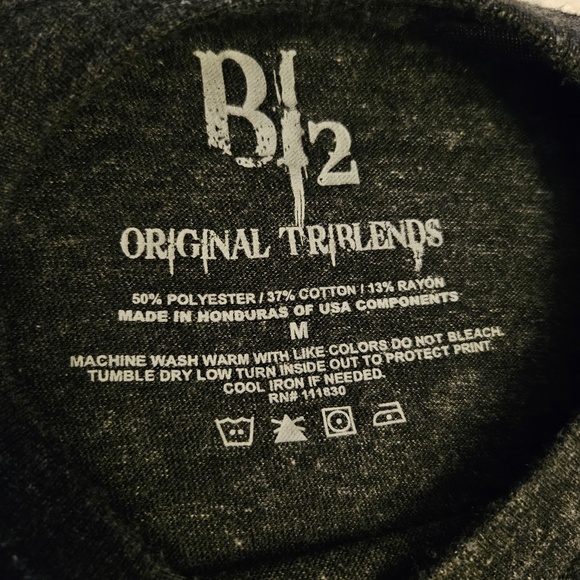 BJ2 Original Triblend Heather Gray T-Shirt for Men Size M - Picture 2 of 4